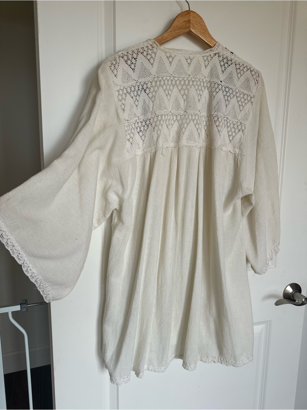 Vintage 1970’s Mexican Embroidered Gauze Blouse — image 3 of 3